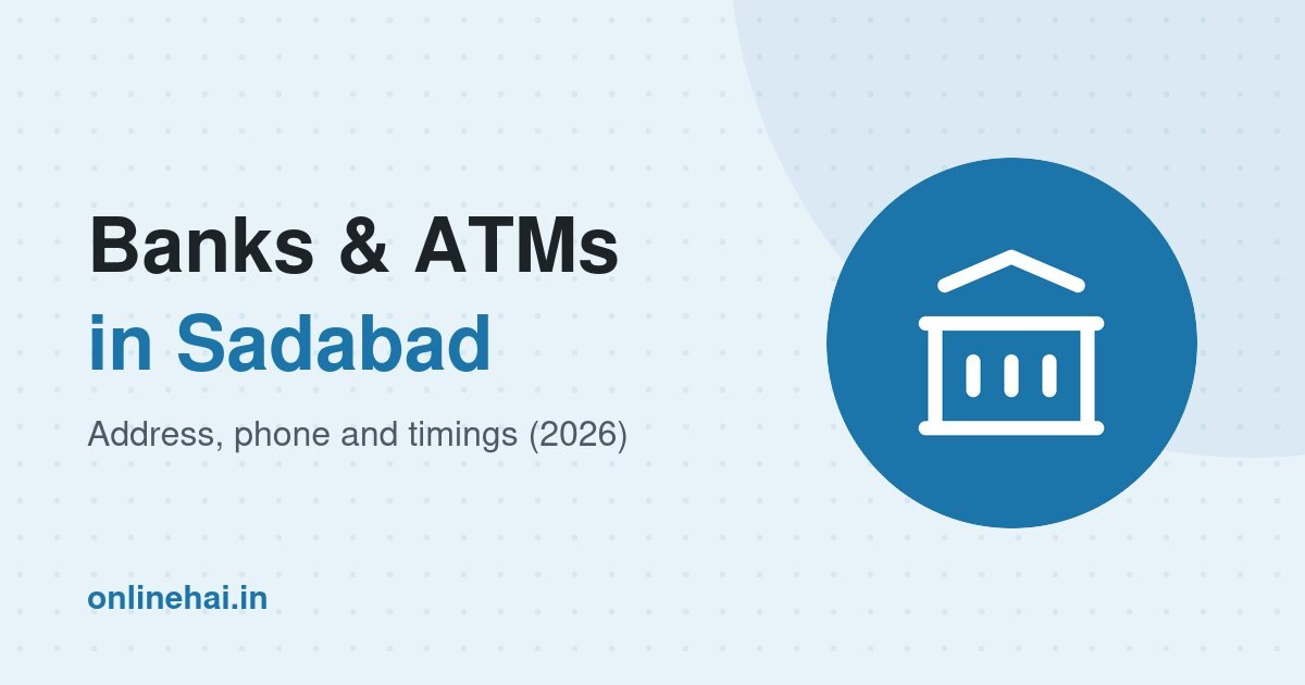 Banks & ATMs in Sadabad - OnlineHai